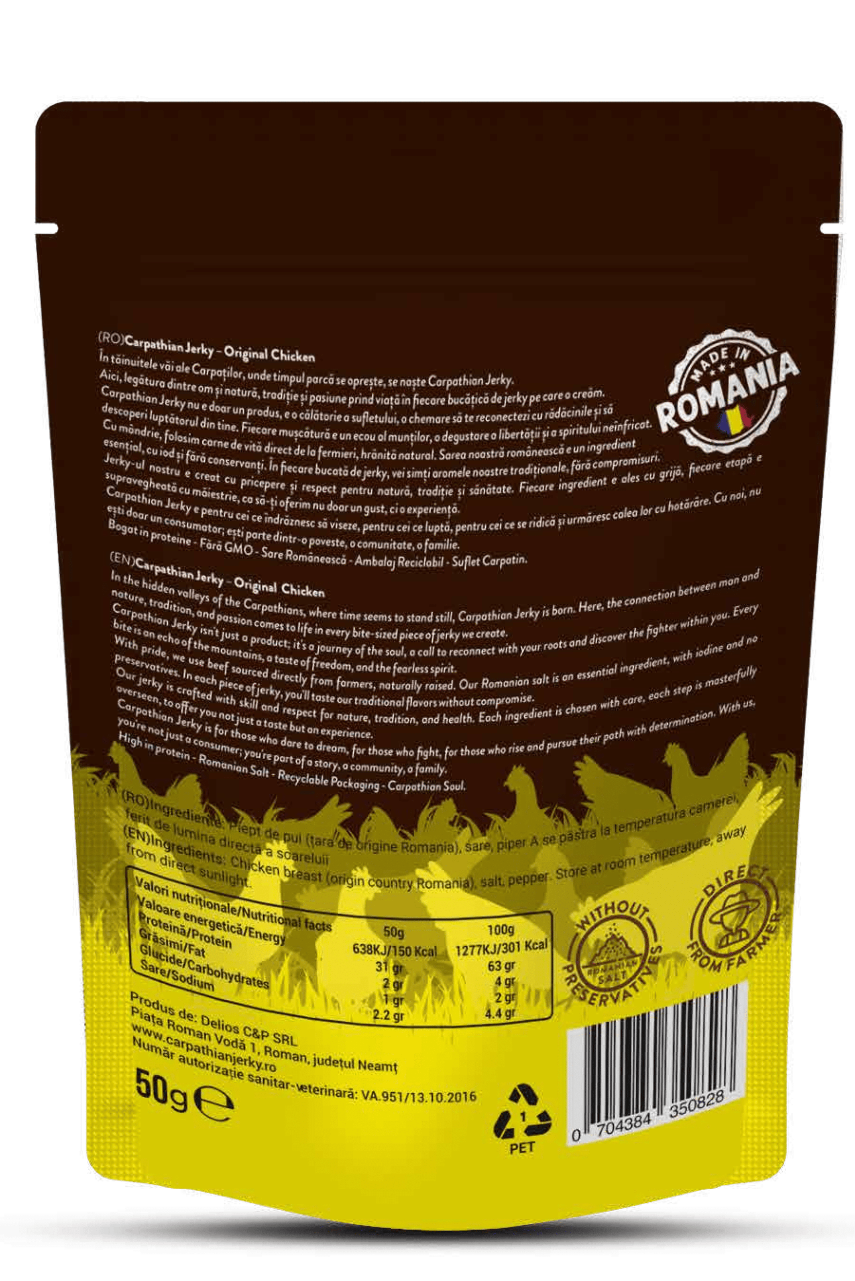 Carpathian Jerky Pollo Original - Carpathian Jerky